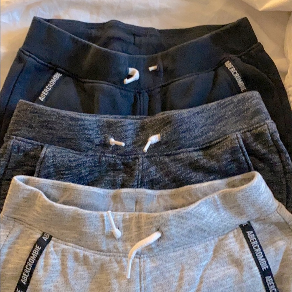3 Pairs of Boys size 9-10 Abercrombie joggers